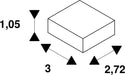 Dimensioned drawing of SLV Mounting bracket for 48V TRACK, black