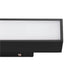 Close-up of a black, textured metal LED under cabinet light fixture.