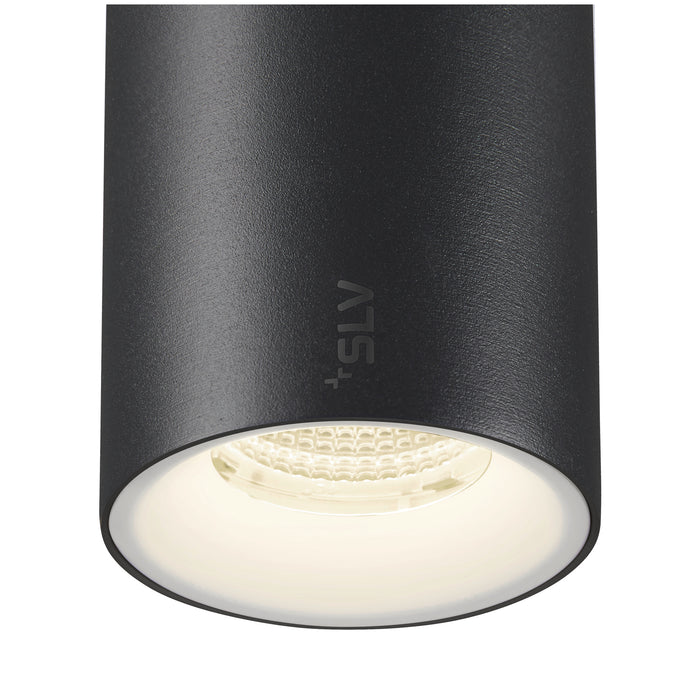 Bottom view product picture of SLV Aluminium NUMINOS® S, 48V spot, round, 4000K, 16W, DALI 2, 20°, matt black / matt white