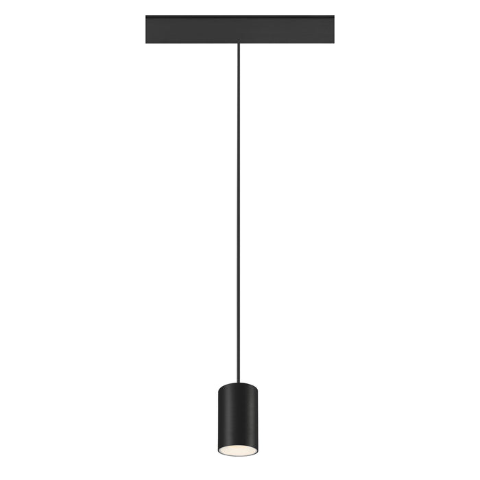 Front view product picture of SLV NUMINOS® XS, 48V pendant light, pendant length 150cm, 4000K, 55°, DALI 2, matt black / matt white