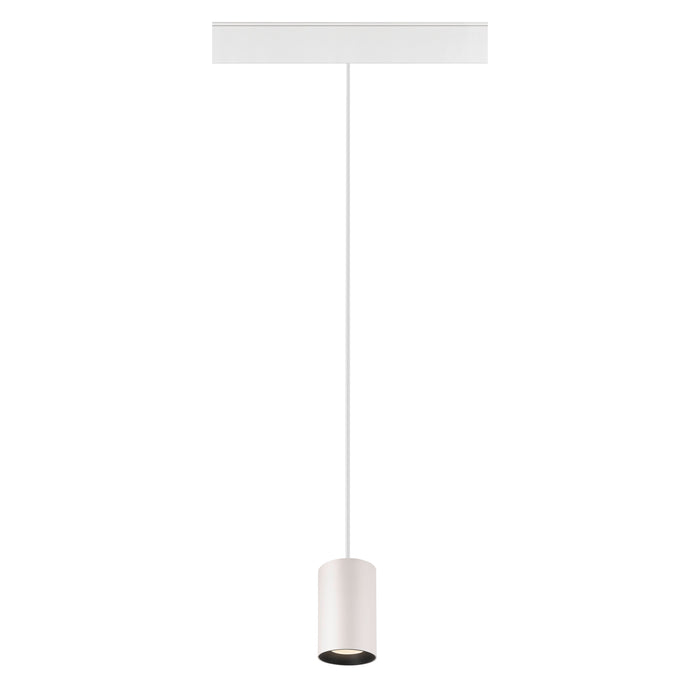Front view product picture of SLV NUMINOS® XS, 48V pendant light, pendant length 150cm, 4000K, 20°, DALI 2, matt white / matt black