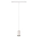 SLV NUMINOS® XS, 48V pendant light, pendant length 150cm, 4000K, 20°, DALI 2, matt white / glossy chrome