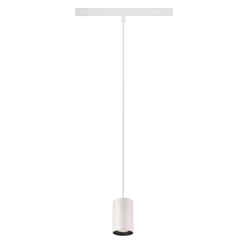 SLV NUMINOS® XS, 48V pendant light, pendant length 150cm, 4000K, 55°, DALI 2, matt white / matt black