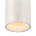 White aluminum cylinder surface-mounted downlight.