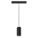 Front view product picture of SLV NUMINOS® S, 48V pendant light, pendant length 150cm, 4000K, 55°, DALI 2, matt black / glossy chrome