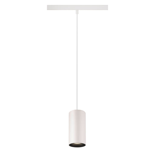 SLV NUMINOS® S, 48V pendant light, pendant length 150cm, 4000K, 40°, DALI 2, matt white / matt black