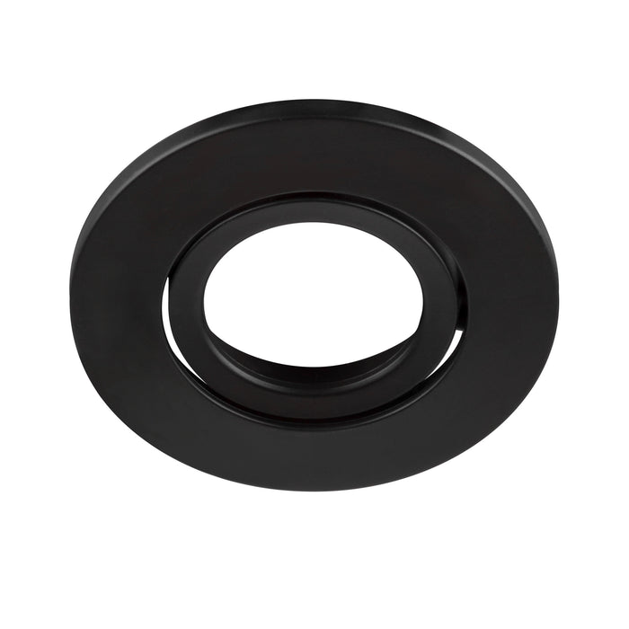 Recessed lighting trim, metal with black finish, ceiling mount.