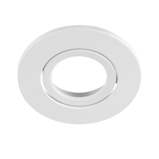 White recessed lighting trim, flush mount.