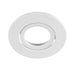 White recessed lighting trim, flush mount.