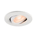 White recessed ceiling light fixture, adjustable angle.