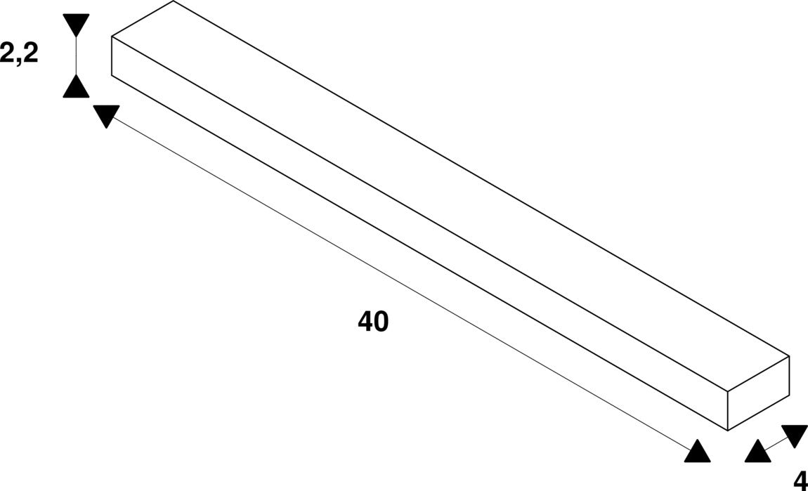 Dimensioned drawing of SLV LED power supply 250W, 24V white