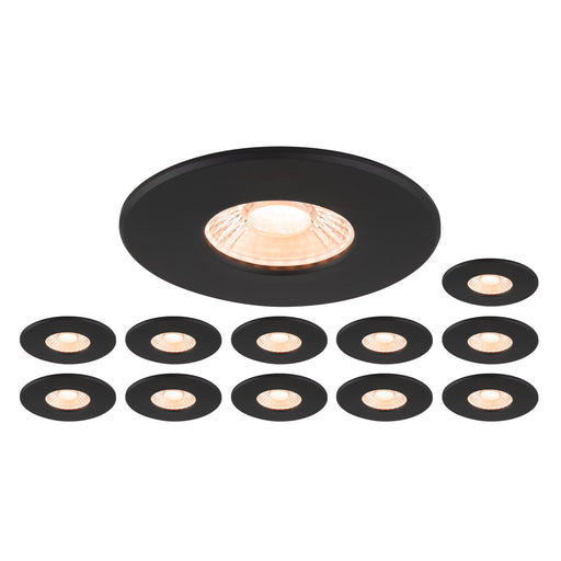 SLV Aluminium Set consisting of 12 x 1007095 UNIVERSAL DOWNLIGHT PHASE IP65 38° and 1007096 UNIVERSAL DOWNLIGHT cover IP65 black R