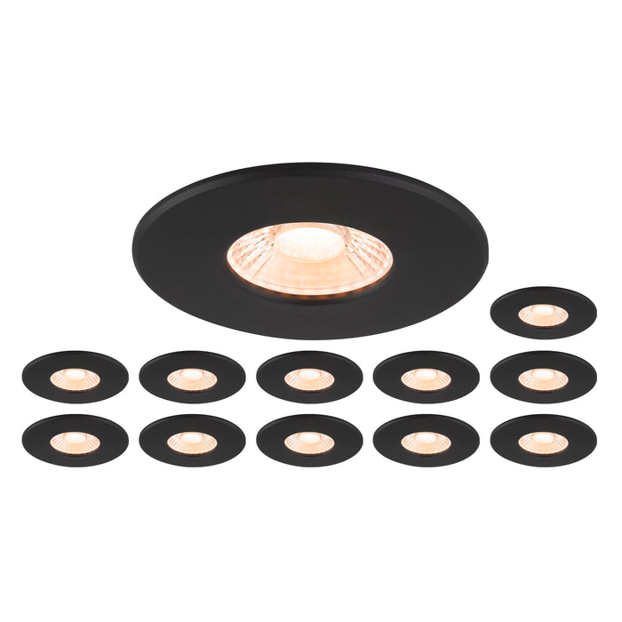 SLV Aluminium Set consisting of 12 x 1007095 UNIVERSAL DOWNLIGHT PHASE IP65 38° and 1007096 UNIVERSAL DOWNLIGHT cover IP65 black R