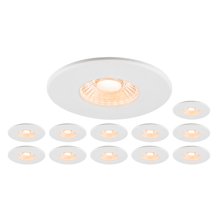 SLV Aluminium Set consisting of 12x 1007095 UNIVERSAL DOWNLIGHT PHASE IP65 38° and 1007096 UNIVERSAL DOWNLIGHT cover IP65 white