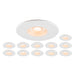 SLV Aluminium Set consisting of 12x 1007095 UNIVERSAL DOWNLIGHT PHASE IP65 38° and 1007096 UNIVERSAL DOWNLIGHT cover IP65 white