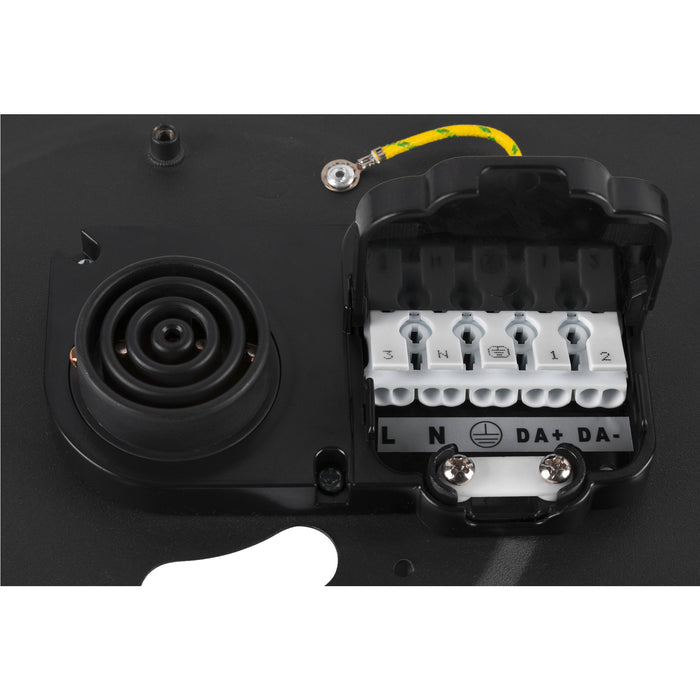 Front view product picture of SLV MEDO® PRO 30, wall- and ceiling-mounted light, round, 3000/4000K, 10W, DALI, Touch, 70°, UGR<19, black