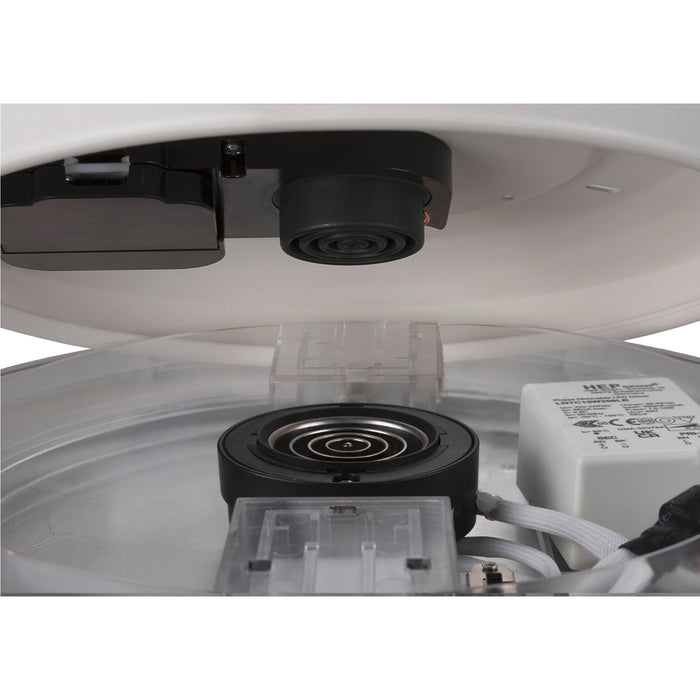 Sloping product picture of SLV MEDO® PRO 30, wall- and ceiling-mounted light, round, 3000/4000K, 10W, DALI, Touch, 70°, UGR<19, white