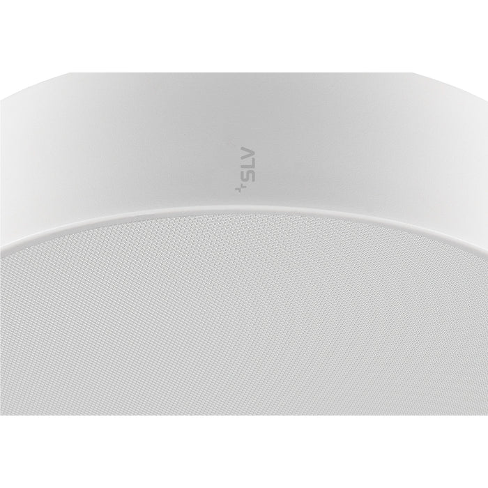 View from the left side product picture of SLV MEDO® PRO 30, wall- and ceiling-mounted light, round, 3000/4000K, 10W, DALI, Touch, 70°, UGR<19, white