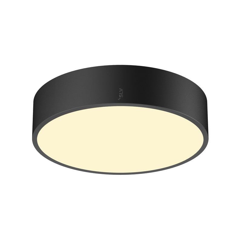 SLV MEDO® PRO 30, wall- and ceiling-mounted light, round, 3000/4000K, 10W, DALI, Touch, 110°, black