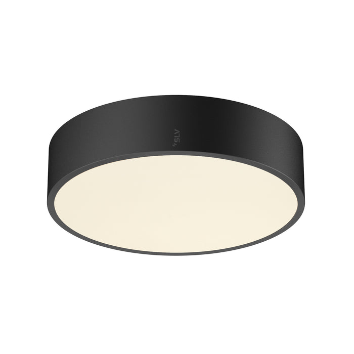 Back view product picture of SLV MEDO® PRO 30, wall- and ceiling-mounted light, round, 3000/4000K, 10W, trailing-edge phase, 70°, UGR<19, black
