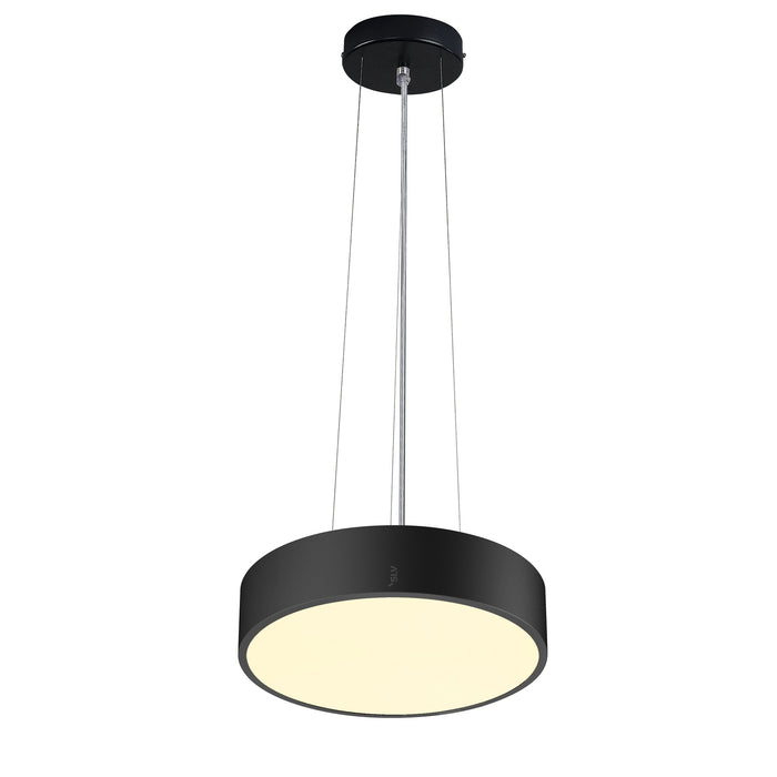 Bottom view product picture of SLV MEDO® PRO 30, wall- and ceiling-mounted light, round, 3000/4000K, 10W, trailing-edge phase, 70°, UGR<19, black