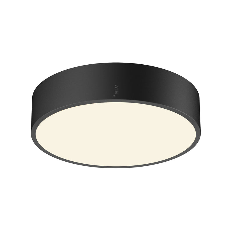 Back view product picture of SLV MEDO® PRO 30, wall- and ceiling-mounted light, round, 3000/4000K, 10W, trailing-edge phase, 110°, black