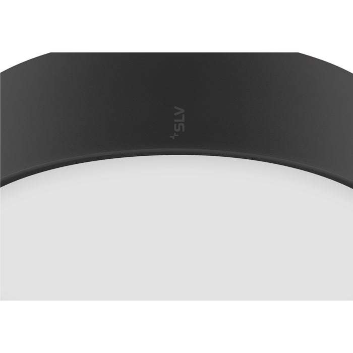 View from the right side product picture of SLV MEDO® PRO 30, wall- and ceiling-mounted light, round, 3000/4000K, 10W, trailing-edge phase, 110°, black