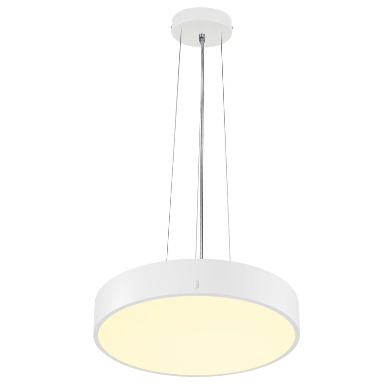 Bottom view product picture of SLV MEDO® PRO 40, wall- and ceiling-mounted light, round, 3000/4000K, 19W, trailing-edge phase, 80°, UGR<19, white