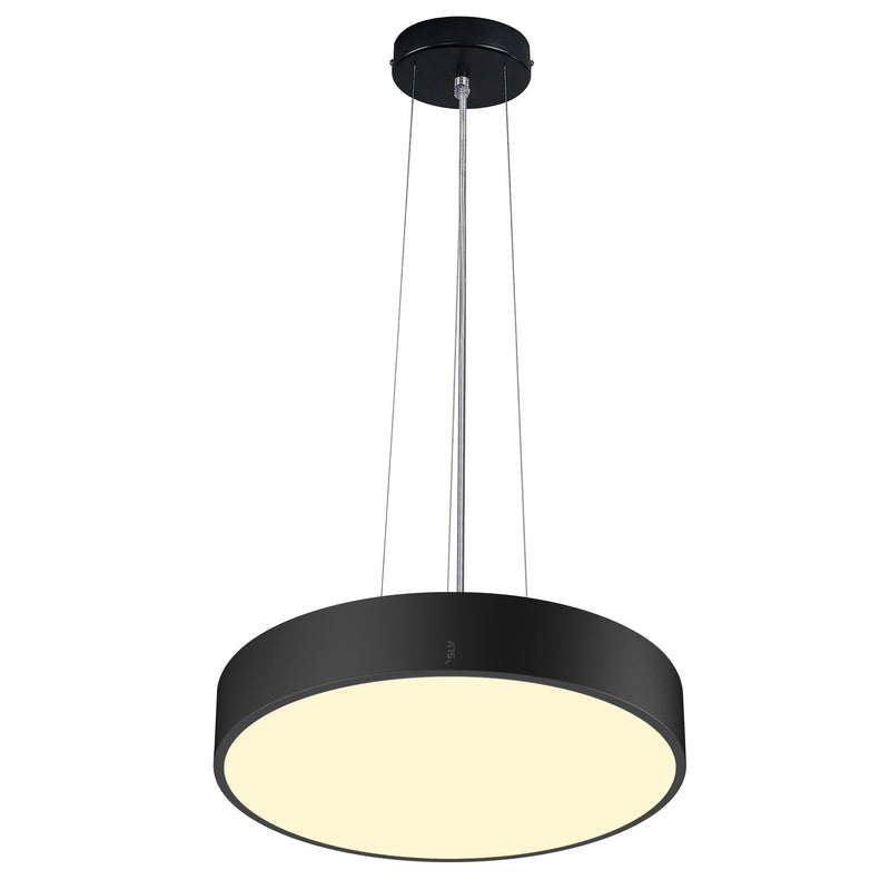 Bottom view product picture of SLV MEDO® PRO 40, wall- and ceiling-mounted light, round, 3000/4000K, 19W, trailing-edge phase, 110°, black