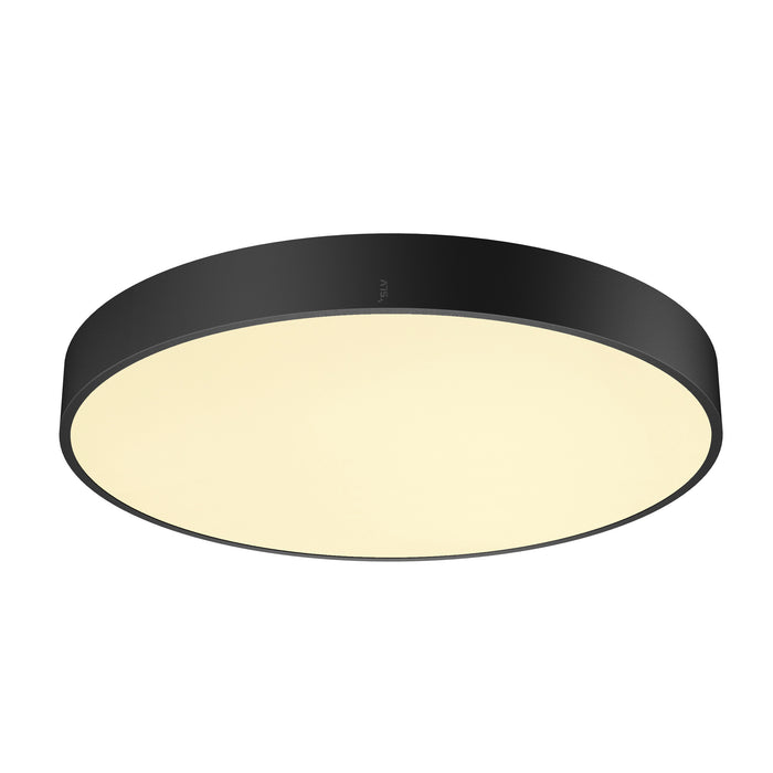 SLV MEDO® PRO 60, wall- and ceiling-mounted light, round, 3000/4000K, 39W, DALI, Touch, 80°, UGR<19, black