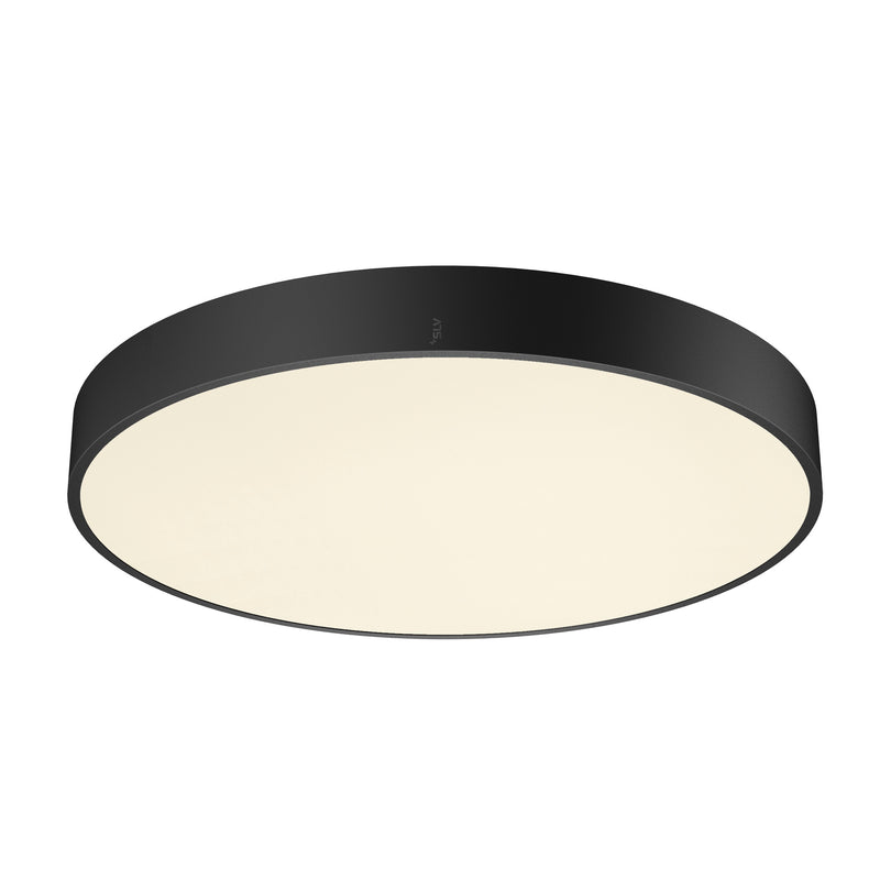 Bottom view product picture of SLV MEDO® PRO 60, wall- and ceiling-mounted light, round, 3000/4000K, 39W, DALI, Touch, 80°, UGR<19, black