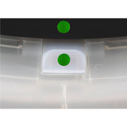 View from the left side product picture of SLV MEDO® PRO 60, wall- and ceiling-mounted light, round, 3000/4000K, 39W, DALI, Touch, 110°, black