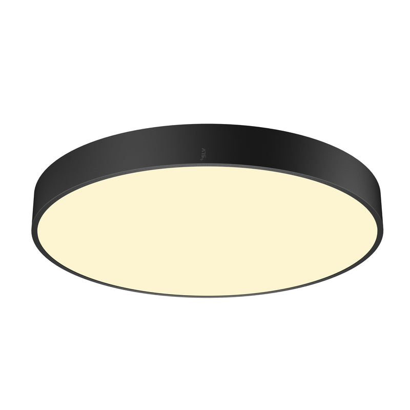 SLV MEDO® PRO 60, wall- and ceiling-mounted light, round, 3000/4000K, 37W, trailing-edge phase, 110°, black