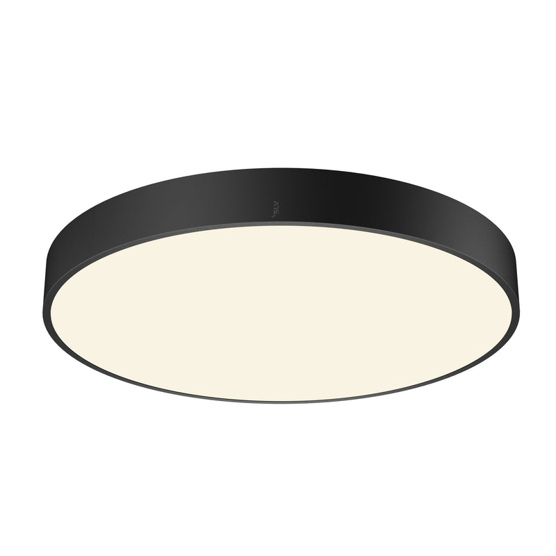 Bottom view product picture of SLV MEDO® PRO 60, wall- and ceiling-mounted light, round, 3000/4000K, 37W, trailing-edge phase, 110°, black