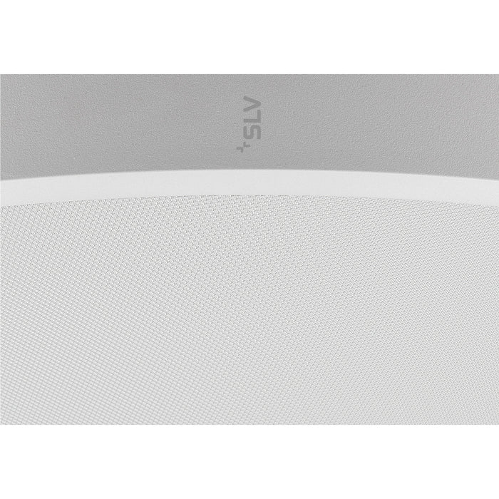 View from the right side product picture of SLV MEDO® PRO 90, ceiling-mounted light, round, 3000/4000K, 75W, DALI, Touch, 80°, UGR<19, white