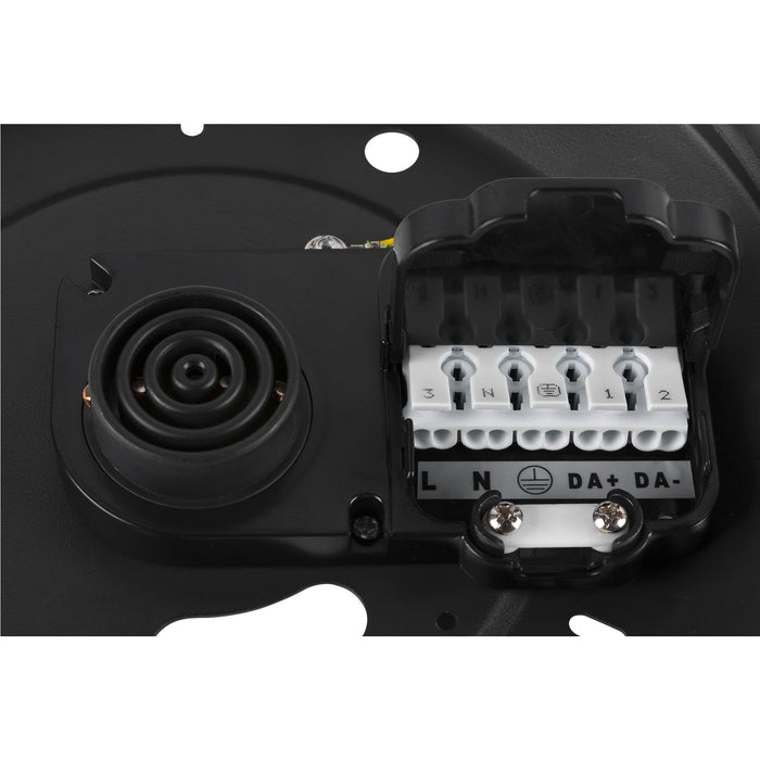 Sloping product picture of SLV MEDO® PRO 90, ceiling-mounted light, round, 3000/4000K, 75W, DALI, Touch, 110°, black