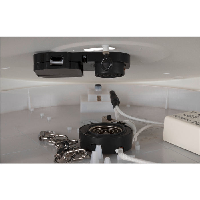 Top view product picture of SLV MEDO® PRO 90, ceiling-mounted light, round, 3000/4000K, 74W, trailing-edge phase, 80°, UGR<19, white