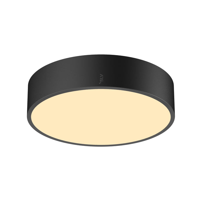 Back view product picture of SLV MEDO® 30, wall- and ceiling-mounted light, round, 2700/3000/4000K, 12W, trailing-edge phase, 110°, black