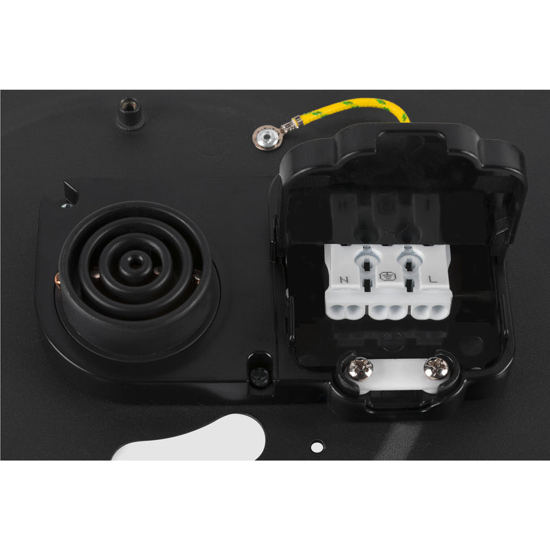 Top view product picture of SLV MEDO® 30, wall- and ceiling-mounted light, round, 2700/3000/4000K, 12W, trailing-edge phase, 110°, black