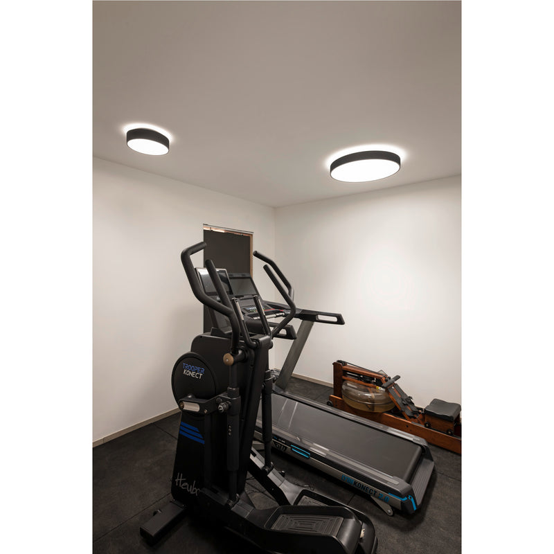 SLV 1007322 MEDO 60, wall- and ceiling-mounted light, round, 2700/3000/4000 K, 39 W, trailing-edge phase, 110°, black (MD02)