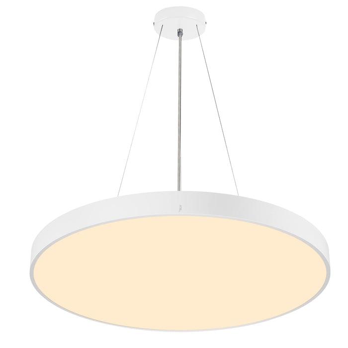 View from the left side product picture of SLV MEDO® 90, ceiling-mounted light, round, 2700/3000/4000K, 79W, trailing-edge phase, 110°, white