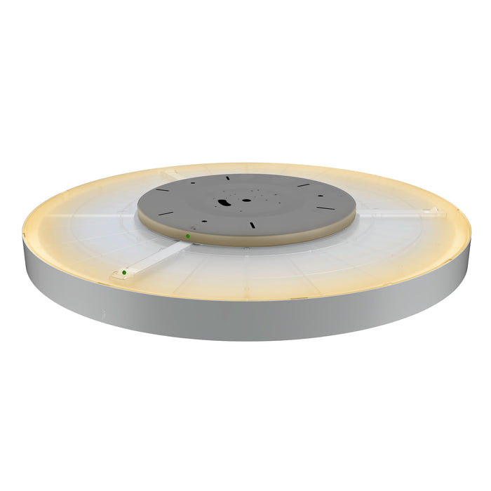 Back view product picture of SLV MEDO® 90, ceiling-mounted light, round, 2700/3000/4000K, 79W, trailing-edge phase, 110°, grey