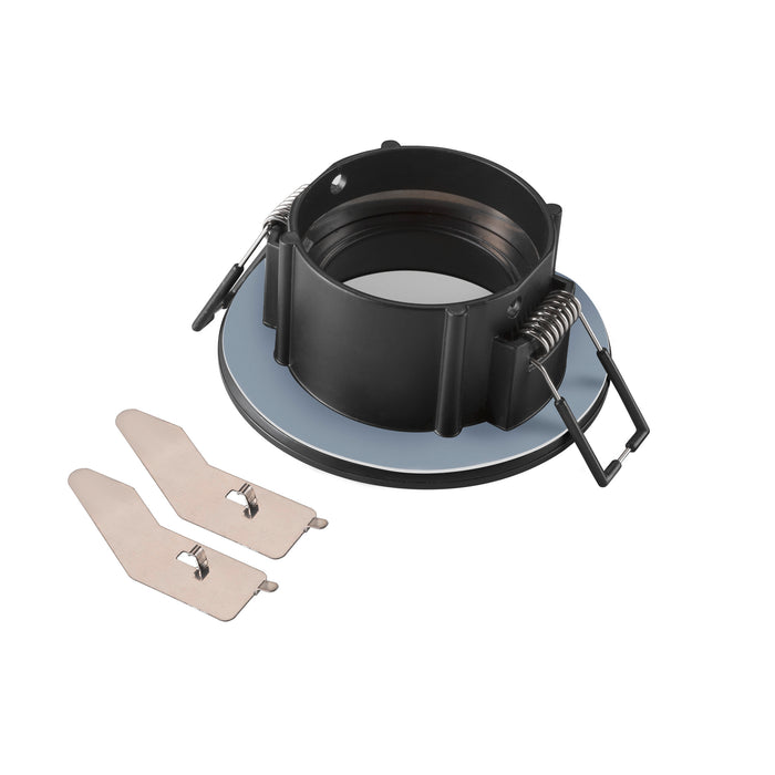 Back view product picture of SLV NEW TRIA® 68, ceiling installation ring, D: 8.3 H: 3.55 cm, IP 65, incl. glass, black