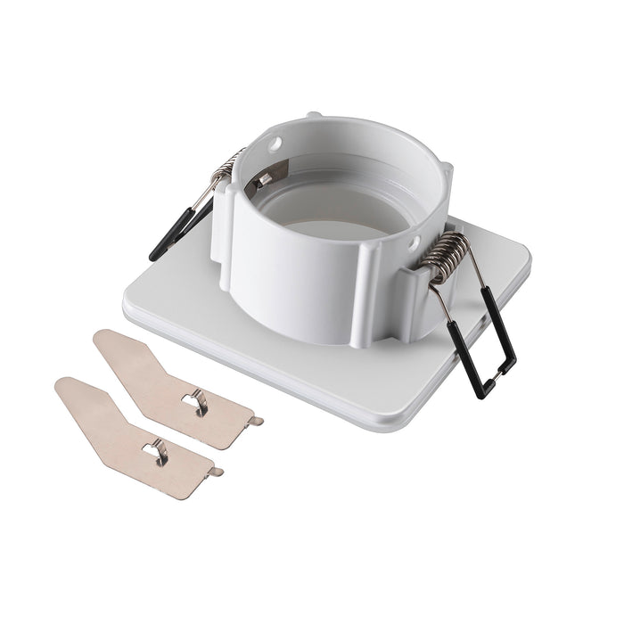 Back view product picture of SLV NEW TRIA® 68, ceiling installation ring, L: 8.3 W: 8.3 H: 3.55 cm, IP 65, incl. glass, white