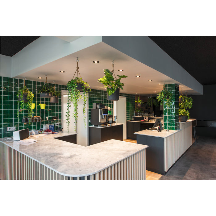 Similar figure of SLV NEW TRIA® 75, ceiling installation ring, D: 9.3 H: 2.6 cm, IP 20, black