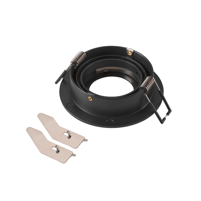 Back view product picture of SLV NEW TRIA® 75, ceiling installation ring, D: 9.3 H: 2.6 cm, IP 20, black