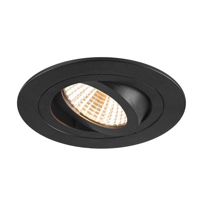 Bottom view product picture of SLV NEW TRIA® 75, ceiling installation ring, D: 9.3 H: 2.6 cm, IP 20, black
