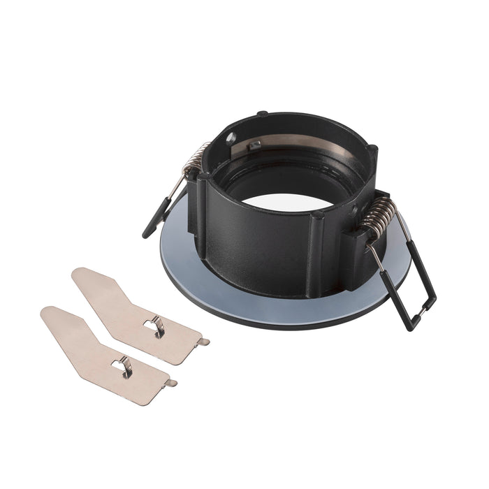 Back view product picture of SLV NEW TRIA® 68, ceiling installation ring, D: 8.2 H: 3.4 cm, IP 65, black