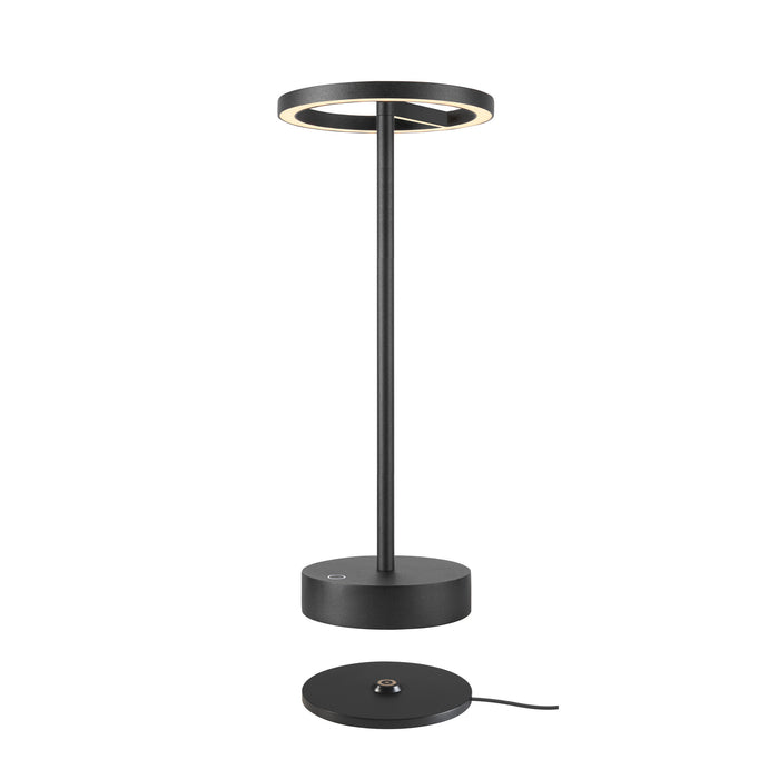 Back view product picture of SLV VINOLINA ONE, table lamp, battery, IP54, 2700K, TOUCH, black