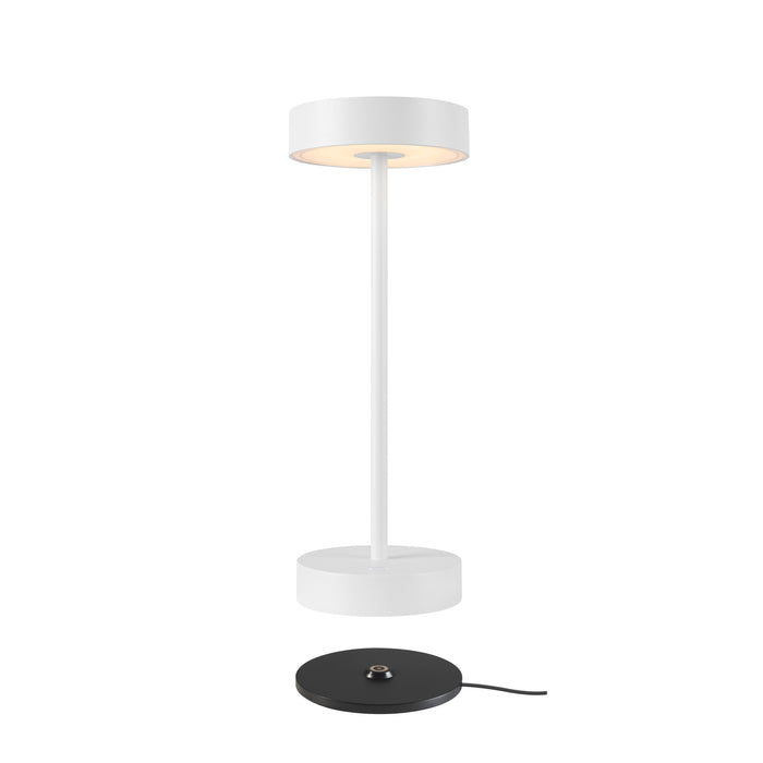 Back view product picture of SLV VINOLINA, table lamp, battery, IP54, 2700/3000K, TOUCH, white